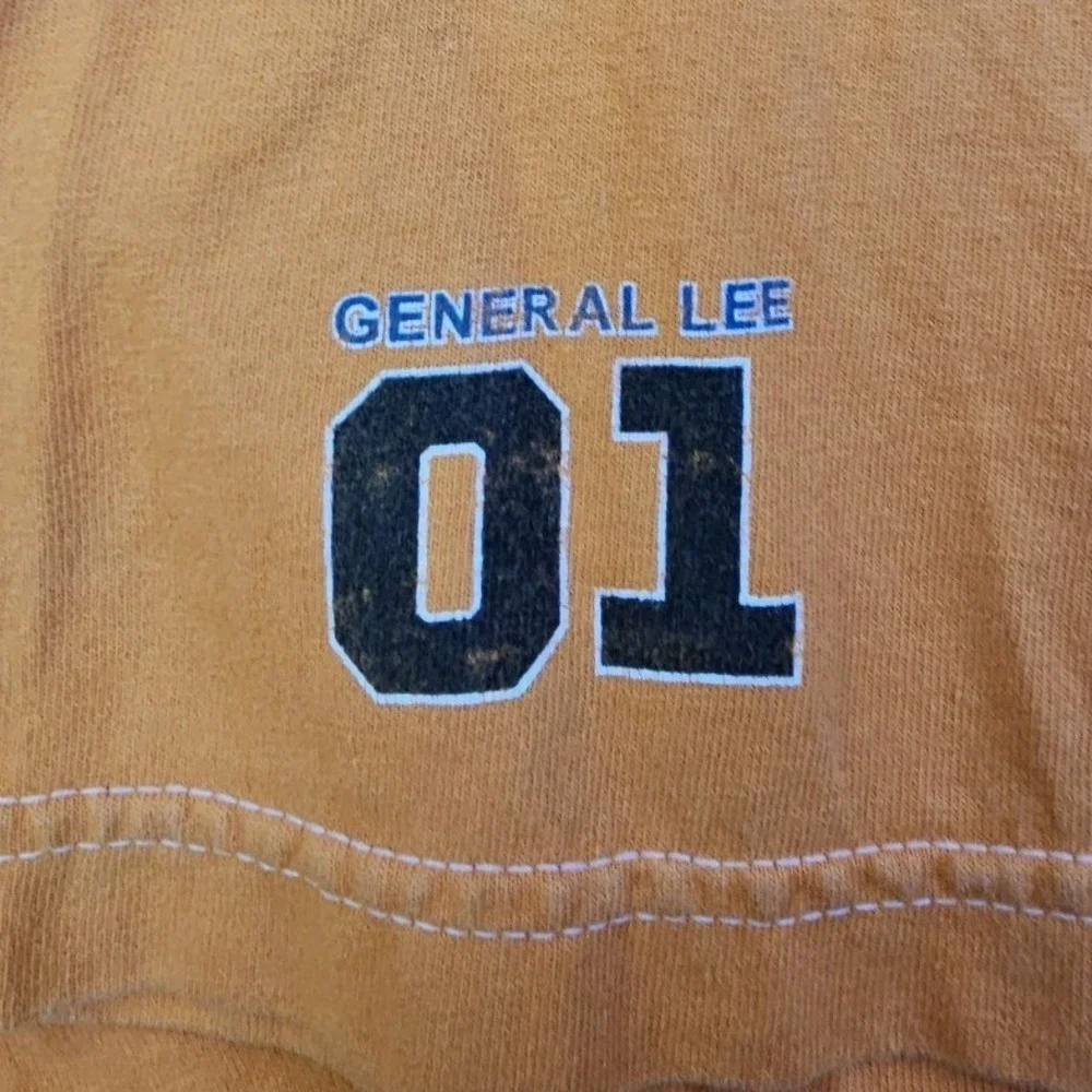 Dukes of Hazzard General Lee 01 Graphic T-Shirt Mens Orange Short Sleeve XL - Picture 5 of 9